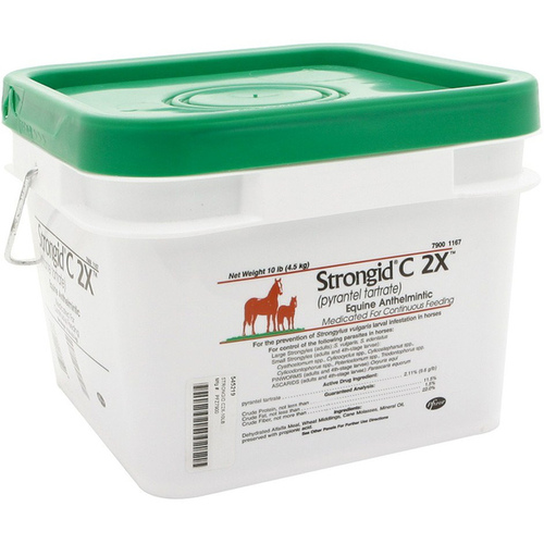 Zoetis Animal Health Group 10000459 Strongid C 2X Wormer for Horses 10-lbs Pellets