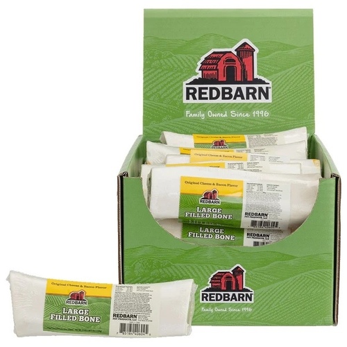 Redbarn 460014-XCP20 Large Filled Bone Cheese & Bacon Flavor - Display Box - pack of 20