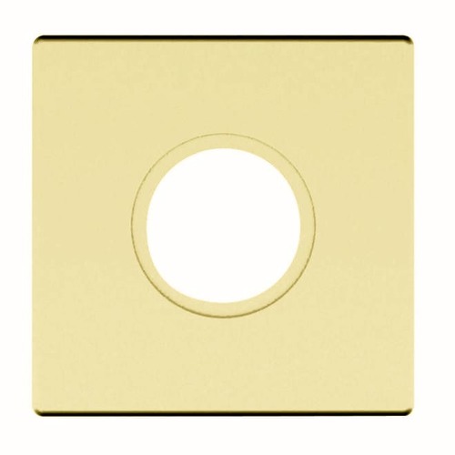 2-5/8" Contemporary Square Privacy Rose Pair Lifetime Brass Finish