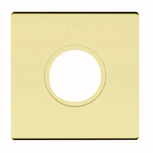 2-5/8" Contemporary Square Passage Rose Pair Lifetime Brass Finish