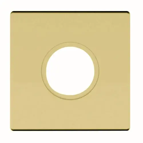 2-5/8" Contemporary Square Passage Rose Pair Unlacquered Brass Finish