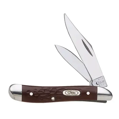 Working Peanut Pocket Knife, Stainless Steel/Brown, 2-7/8-In. Closed