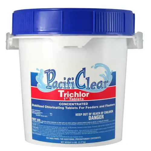 Water Techniques, Inc F001005040PC Trichlor 1" Tablets - 5# Pail