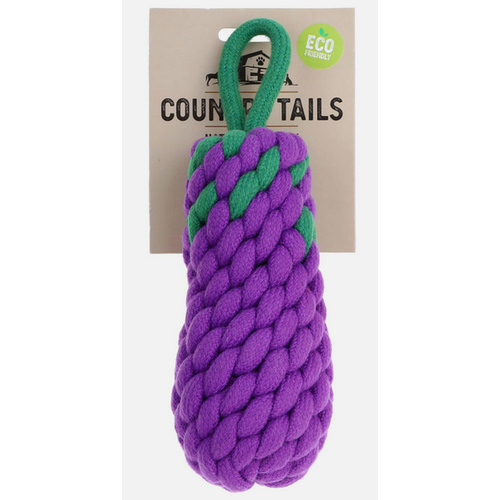 DOOG USA CTRT03 Country Tails Toy Eggplant Rope