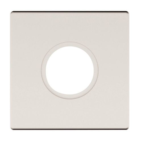 2-5/8" Contemporary Square Passage Rose Pair Lifetime Satin Nickel Finish