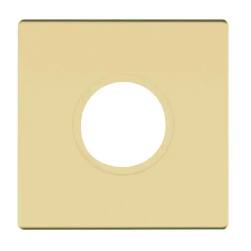 2-5/8" Contemporary Square Passage Rose Pair Satin Brass With Brown Finish