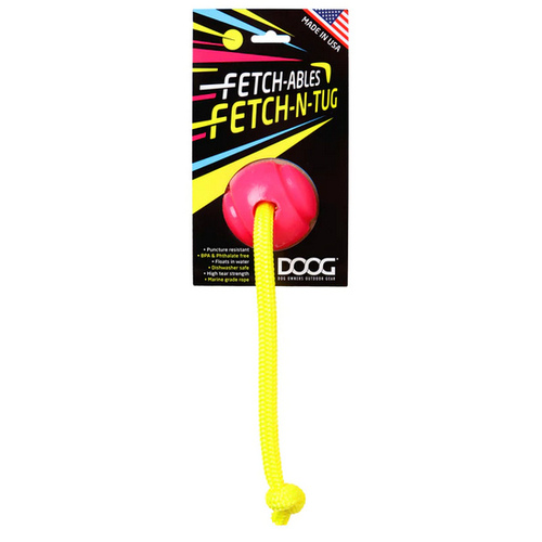 DOOG USA FBR01 Fetchable Ball & Rope - Pink