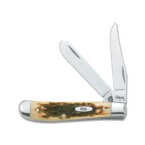 Pocket Knife Mini Trapper Amber Stainless Steel 4"