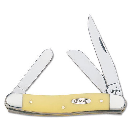 Case 035 Pocket Knife Stockman Yellow Chrome Vanadium 3.5"