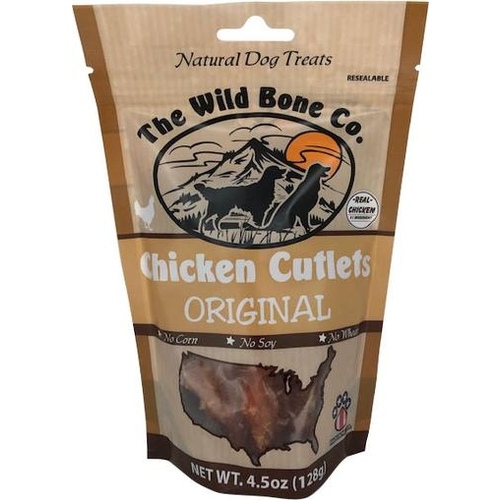 THE WILD BONE CO 1970.6 The Wild Bone Co. Chicken Cutlets 4.5-oz Resealable Bag