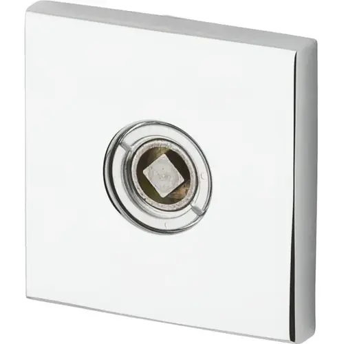 2-5/8" Contemporary Square Passage Rose Pair Bright Chrome Finish