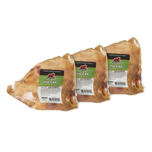 Redbarn Pet Supplies 50P445 PIG EARS NATURAL WRAPPED 50P445 DISPLAY BOX