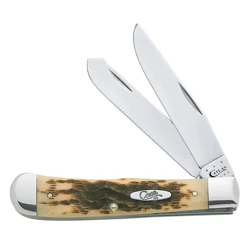 W R CASE & SONS CUTLERY CO 00163 Amber Bone CV Trapper