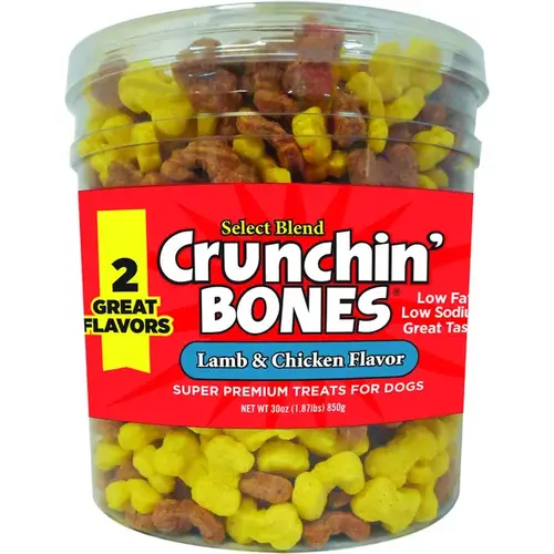 CRUNCHIN' BONE DOG TREATS 30-oz