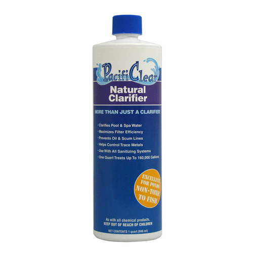 PacifiClear F063001012PC Natural Clarifier, 1 qt Bottle, Liquid