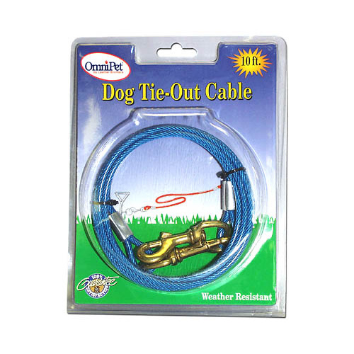 Large Blue Tie Out Cable 15'