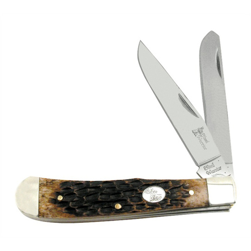 FROST CUTLERY COMPANY SW-108ASC STEEL WARRIOR FROST TRAPPER AUTUMN SECONDCUT KNIFE