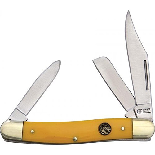 FROST CUTLERY BEAVER CREEK STOCKMAN YELLOW KNIFE