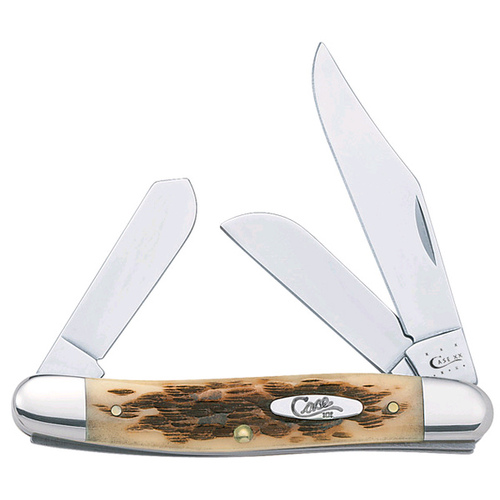 Amber Bone Stainless Steel Stockman