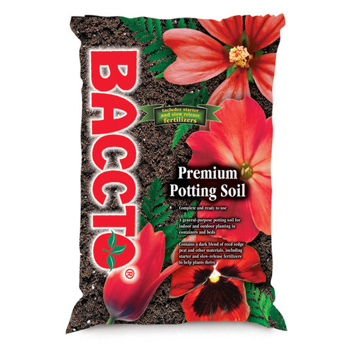 BACCTO 1225 Potting Soil, Granular, Dark Brown/Light Brown, 25 lb Bag