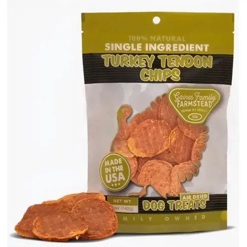 TURKEY TENDON CHIPS 4.5OZ GAINES PET