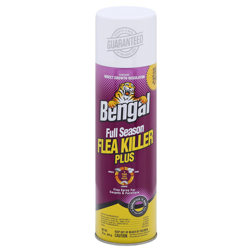 Bengal 92445 Flea Killer, Liquid, Spray Application, 16 oz Aerosol Can White