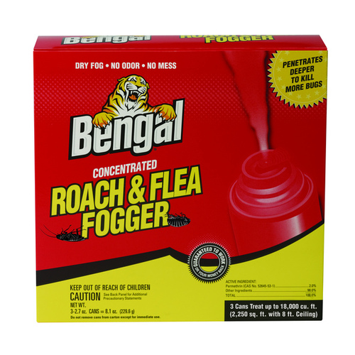 Roach and Flea Fogger, 18,000 cu-ft Coverage Area - pack of 3