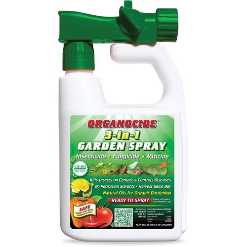 Organocide 3-in-1 Garden Spray RTS Quart with Hose-End Attachment