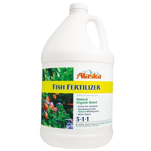 Fish Fertilizer, 1 gal Jug, Liquid, 5-1-1 N-P-K Ratio Brown