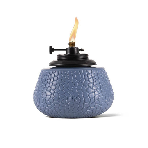 Lamplight Farms 1123065 Tiki Blue Stone Table Torch w/ Adjustable Flame - 6 in