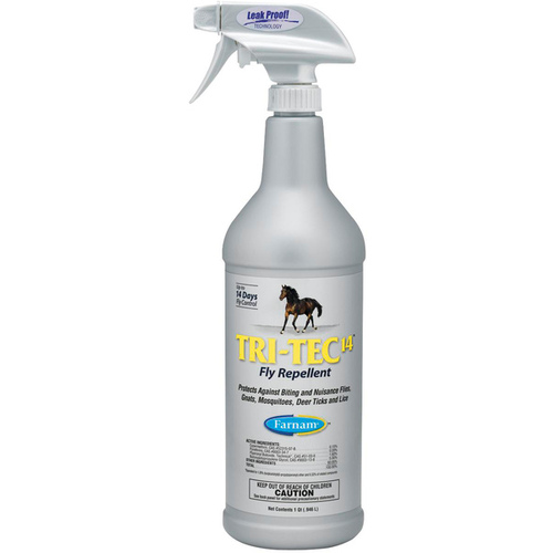 Tri-Tec 14 Fly Repellent, Liquid, Milky White, 32 oz Bottle