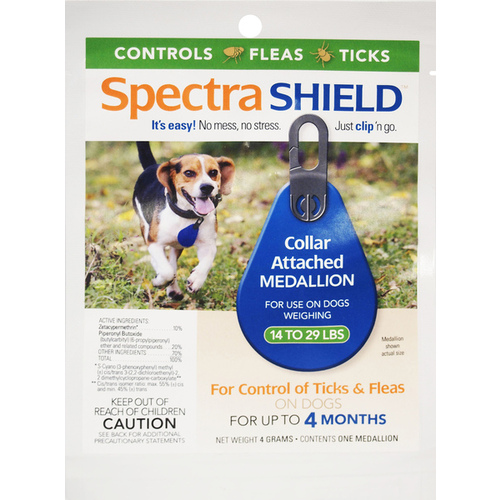 DURVET, INC. 011-1137 Spectra Shield Flea & Tick Collar Medallions for Dogs 14-29 lbs