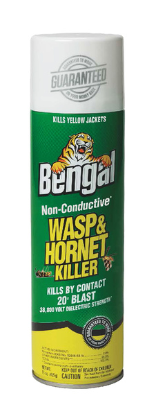 Bengal 97185 Wasp and Hornet Killer, Liquid, 15 oz Clear/Pale Yellow