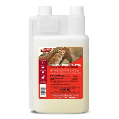 Martin's 82004493 Insecticide, Liquid, Spray Application, 1 qt Bottle Brown/Yellow