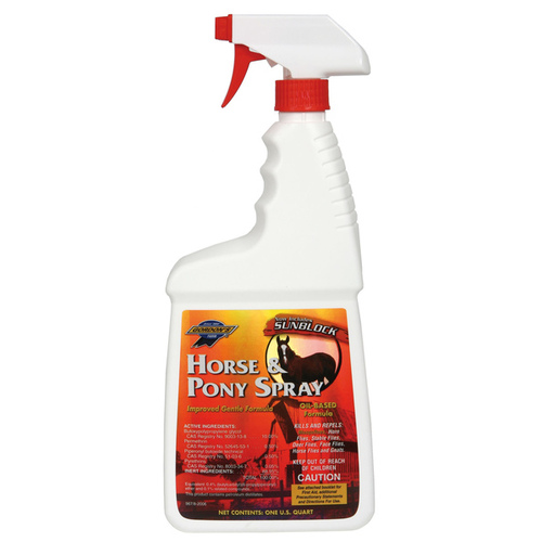 Gordon's 9671112 Horse and Pony Insect Spray, Liquid, Amber, Perfumed, 1 qt