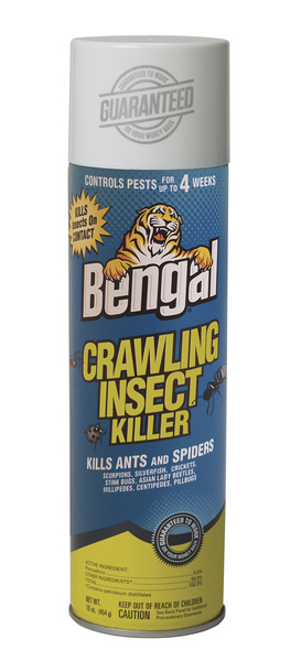 Bengal 93500 Crawling Insect Killer, Spray Application, Indoor, Outdoor, 16 oz Aerosol Can White