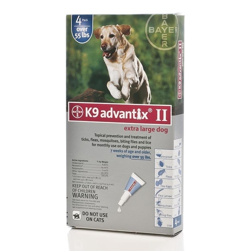 Flea And Tick Prevention & Treatment for Dogs over 55-Lbs., 4 Doses - pack of 4