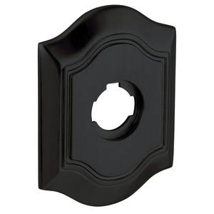 BALD ROSETTE X 3.25 IN. PRIVACY -PAIR, Satin Black
