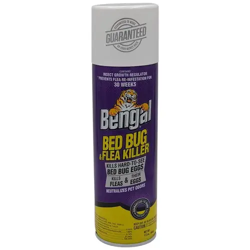 Bengal 87560 Bedbug and Flea Killer, Liquid, Spray Application, 17.5 oz Bottle Milky White