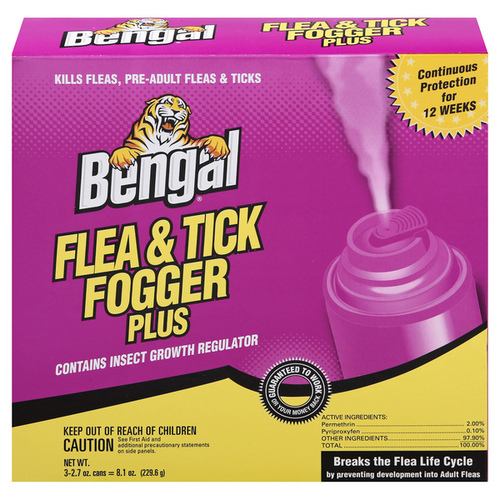 Bengal 55206 Flea Killer Plus, 3.3 oz Spray Bottle Brown/Dark Brown - pack of 3