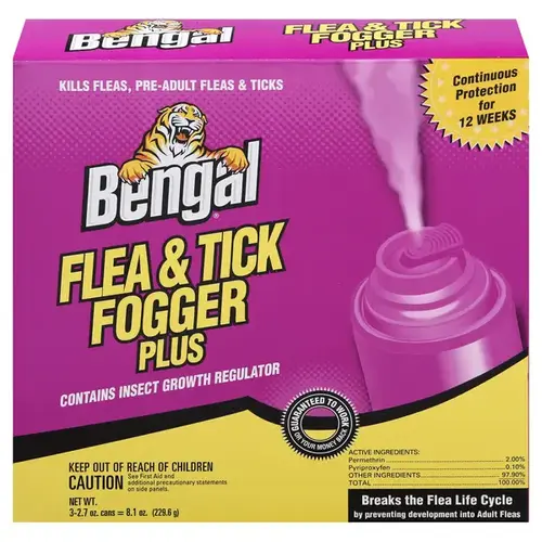 Bengal 55206 Flea Killer Plus, 3.3 oz Spray Bottle Brown/Dark Brown - pack of 3