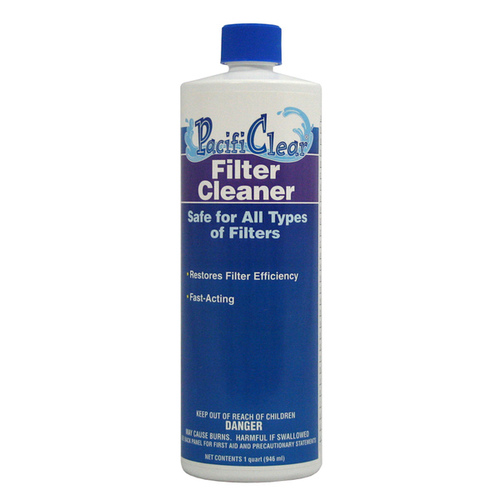 PacifiClear F075001012PC Filter Cleaner and Degreaser, 1 qt Bottle, Liquid