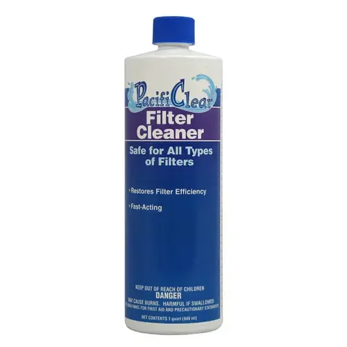 PacifiClear F075001012PC Filter Cleaner and Degreaser, 1 qt Bottle, Liquid