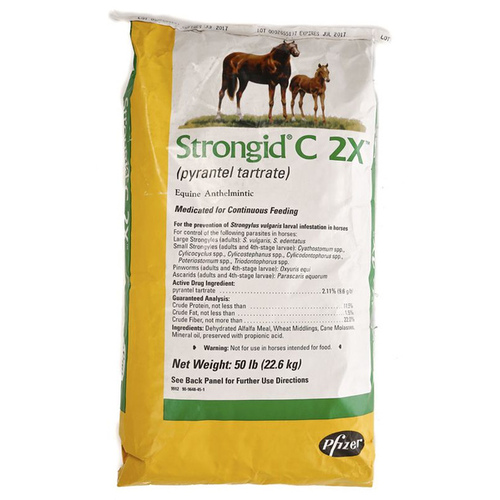 Zoetis Animal Health Group 10000452 STRONGID C 2X WORMER FOR HORSES - 50 LB Bag