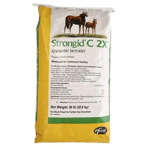 STRONGID C 2X WORMER FOR HORSES - 50 LB Bag