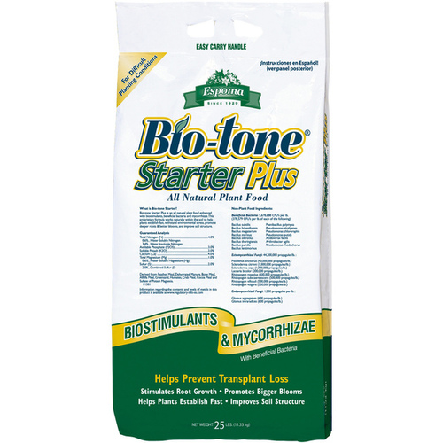 Bio-tone Starter Plus Plant Food, 4 lb Bag, Granular, 4-3-3 N-P-K Ratio