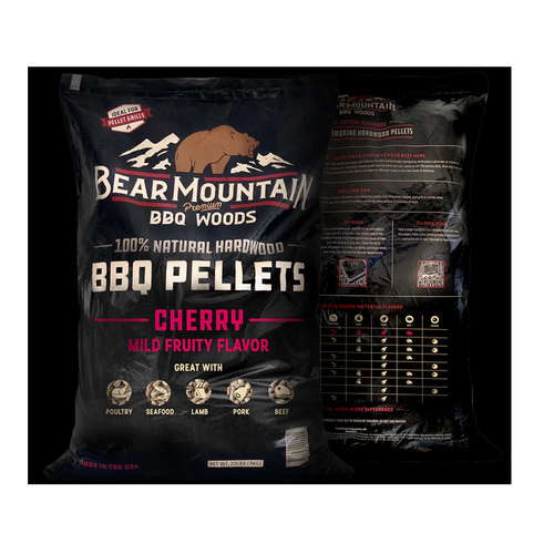 Bear Mountain Grill Pellets - Cherry BBQ Wood Pellets - 40 pounds