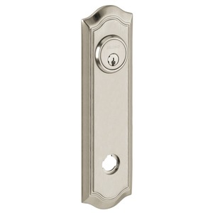 10-3/20" Bethpage Entry Rose Pair Satin Nickel Finish