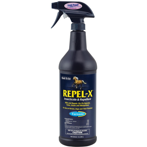 Farnam 10330 Repel-X Insecticide and Repellent, Liquid, Milky White, Citronella, 32 oz