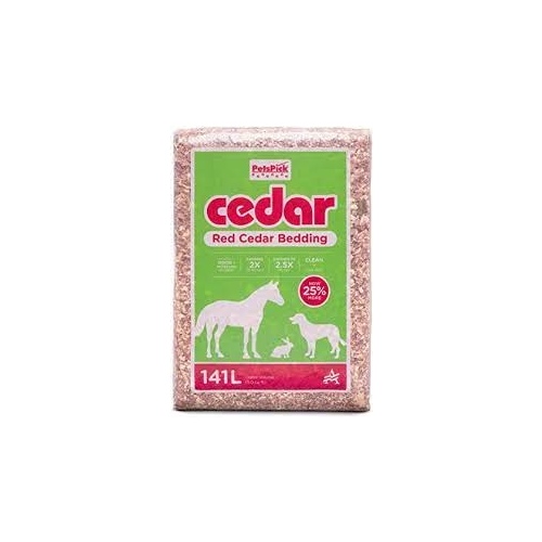 Premier Pet 2.0P5PK Regal Downs Cedar Shavings 2-Cu/Ft Compressed (4-Cu/Ft Open Loose Fill Bag) Red